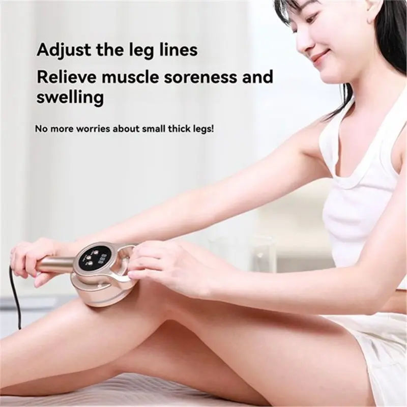 マイクロカレント経絡ブラシマッサージャーセルライトリンパ赤外線加熱ボディデトックス健康スクレイピングデバイス(EU) EUプラグ