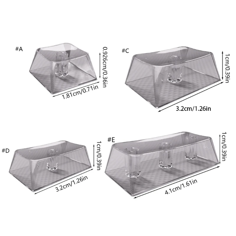 XDA Keycap Mechanical Keyboard Keycaps 1.75u Blank Game Transparent Crystal Keycaps for Keyboards Switches 1PCS
