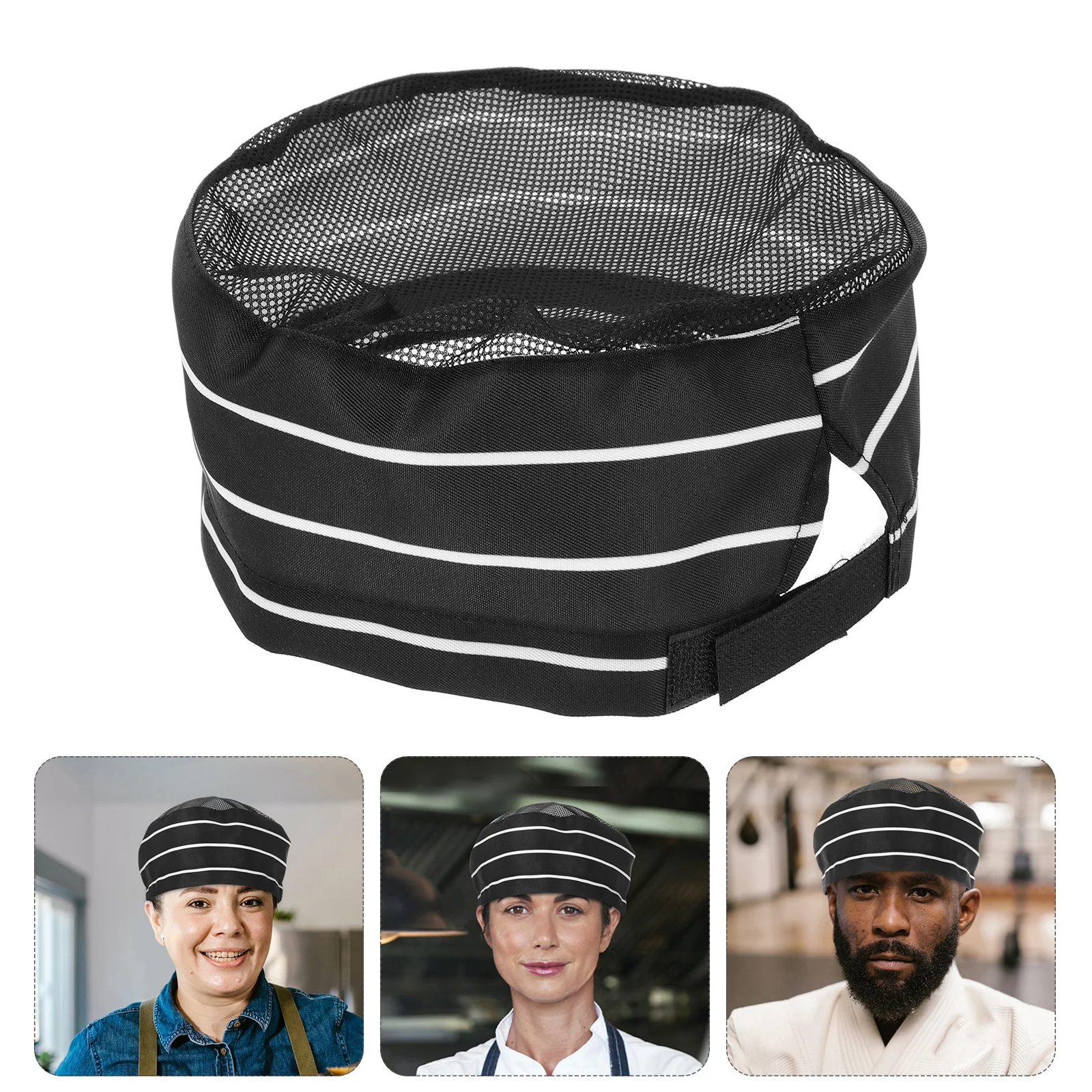 

Unisex Chef Hat Breathable Mesh Top Adjustable Cooking Cap For Kitchen Restaurant Staff Bakers Hat Reusable Work Cap
