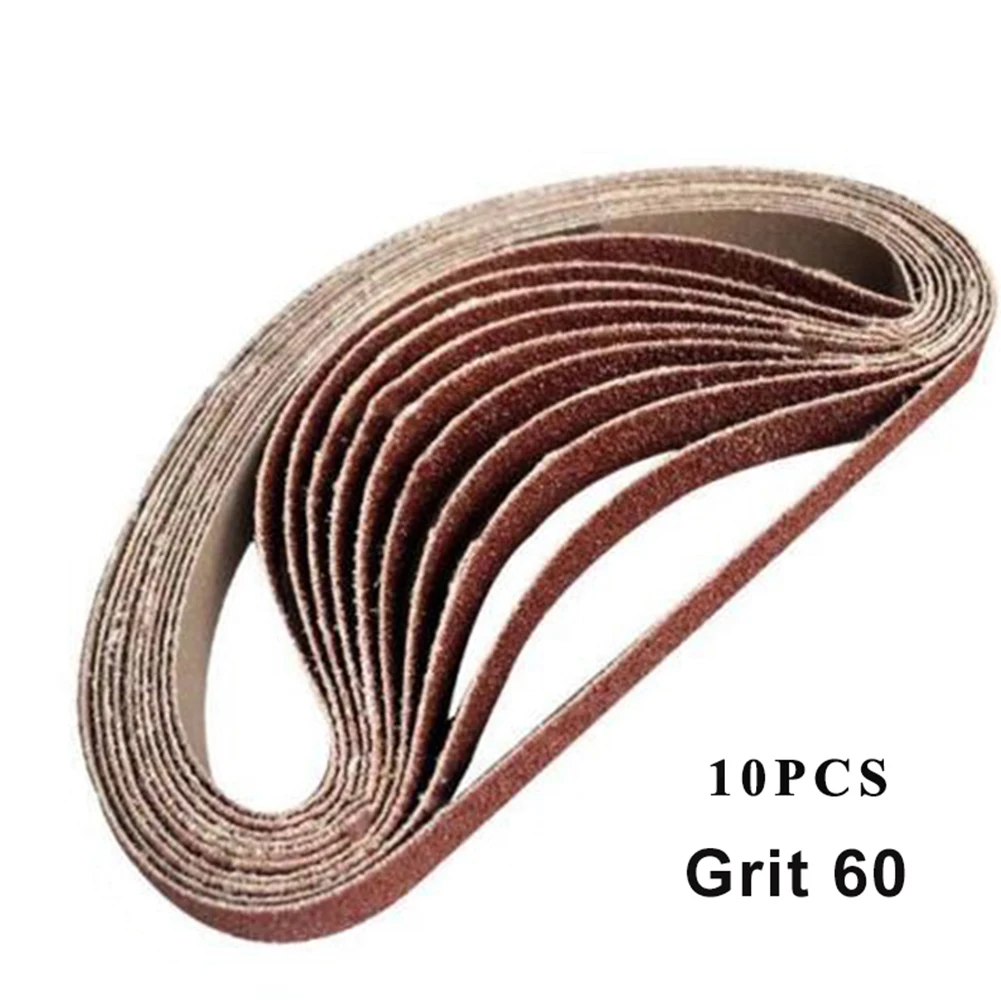 Aluminum Oxide Sanding Belt 15*452mm 60/240Grit For Grinding For M10 Sander Adapter Polishing Machine Sanding Belt