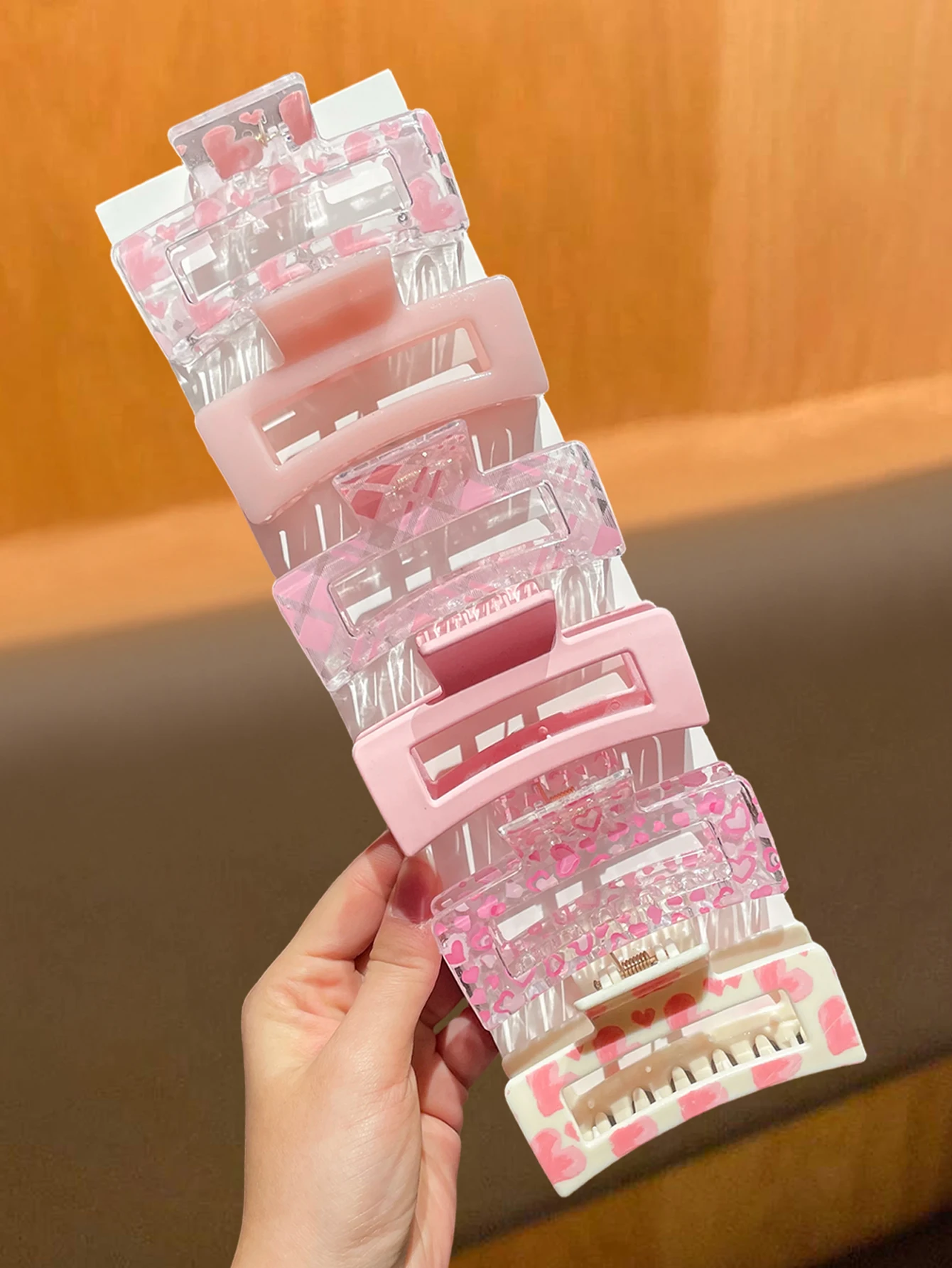 Pinzas y empuñaduras para el cabello para mujer, 6 uds., dulces y a la moda, para uso diario, regalo Ideal, accesorios para el cabello para mujer