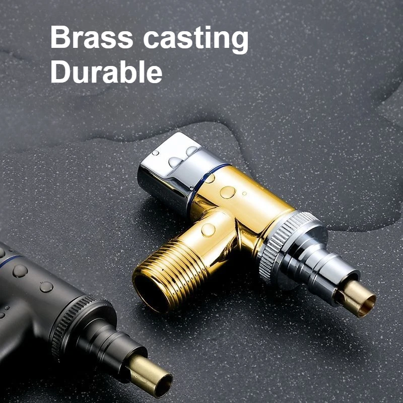 G1/2 Washing Machine Faucet Brass Automatic Water Stop Quick Opening Angle Valve Bathroom Accessories Wall Mounted Faucet