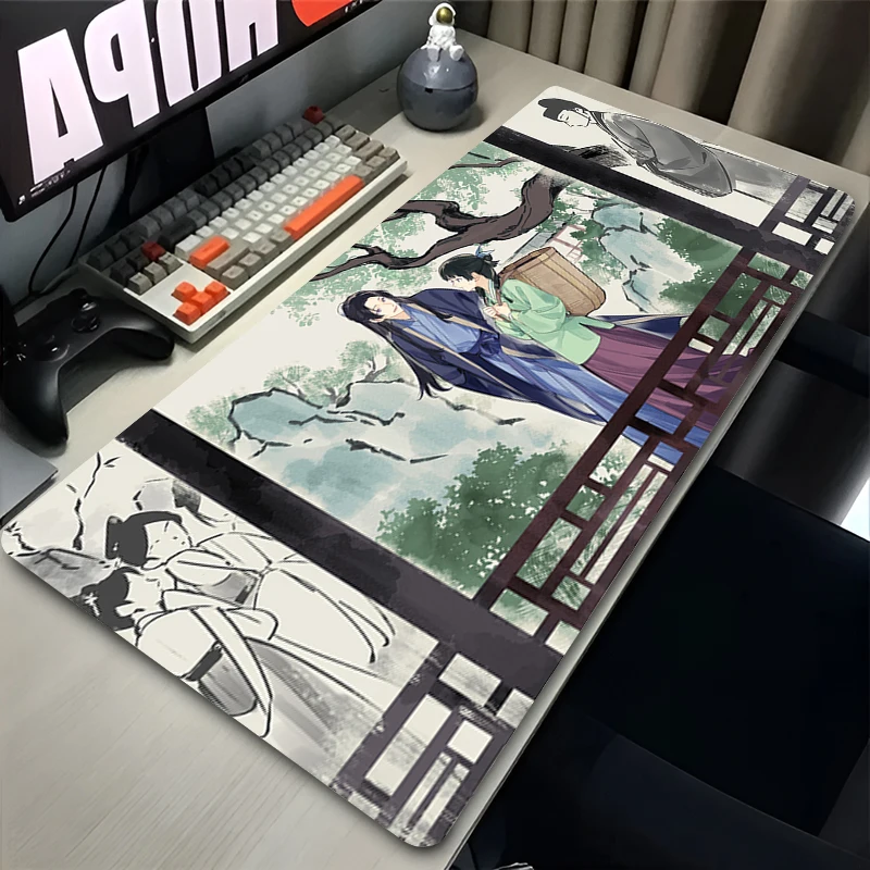 CIFBUY XXL Large Desk Mat The Apothecary Diaries, Rubber Gaming Mousepad PC Laptop Anime Gamer Desktop Keyboard Accessories