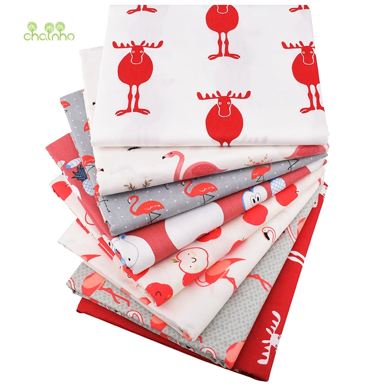 Tela de algodón de sarga con estampado de dibujos animados, Material de retales para ropa de cama de bebé y niño, camisa, muñeca, etc.