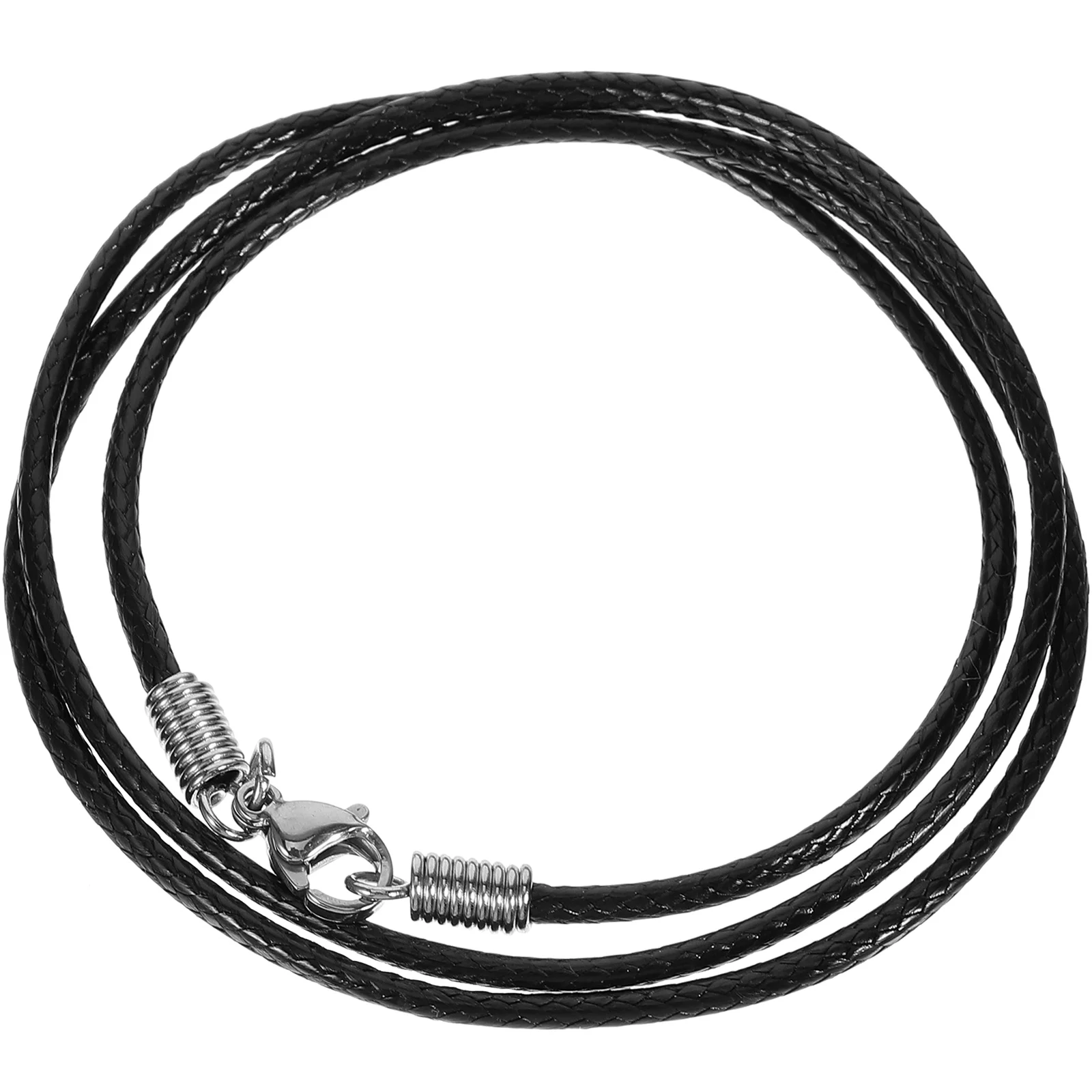 

Men's Necklaces Black Cords Crafting Supplies for Pendants Jewelry Making Braided Man