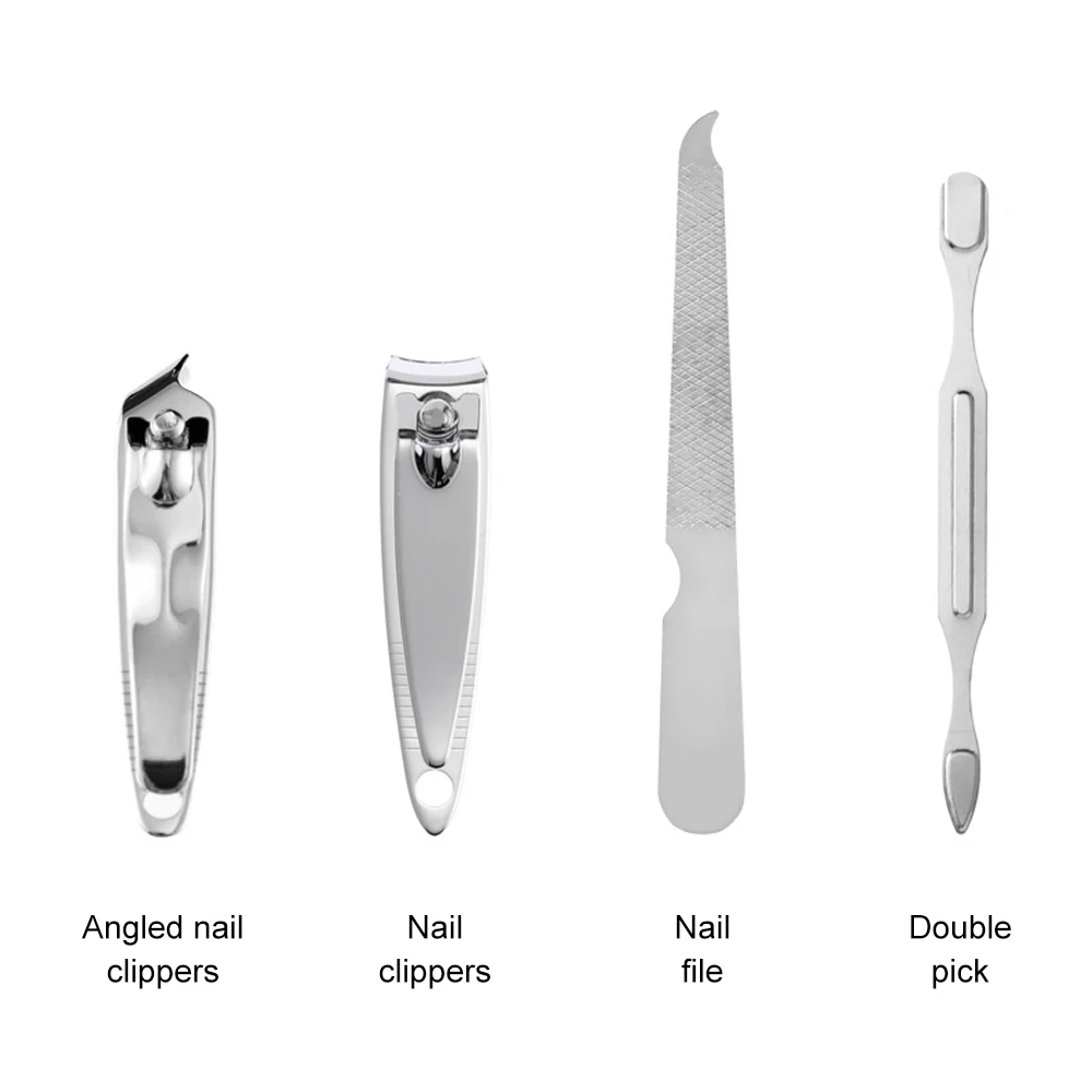 Roestvrijstalen Nagelknipper Set 7 Stuks Verzorgingsgereedschapset Met Draagbare Hoes Professionele Manicure Art Tool Pedicure Nagels Gesneden