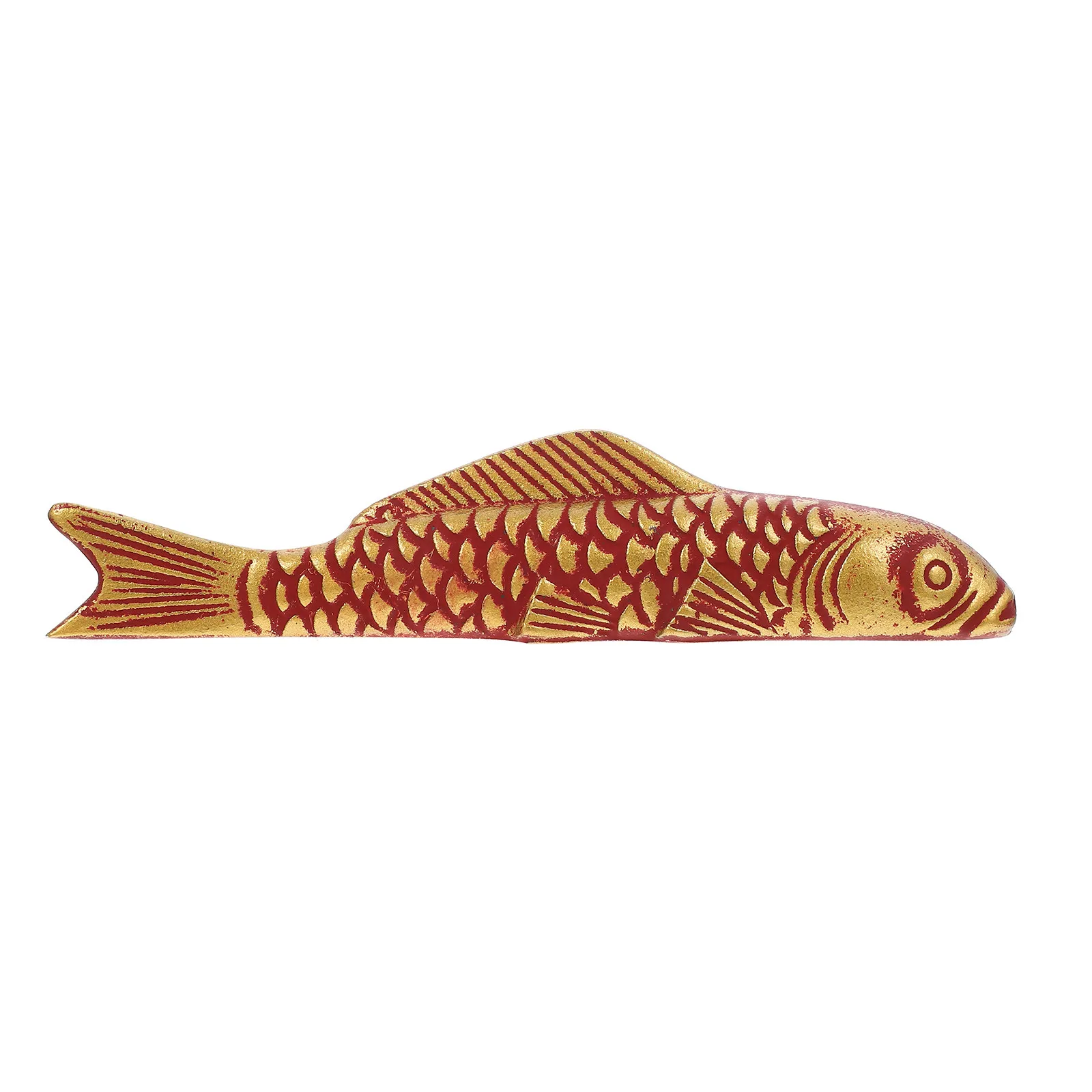 chinese-style-paperweight-cast-iron-carp-shape-sturdy-calligraphy-paper-block-desktop-decor-paper-holder-for-sumi-drawing