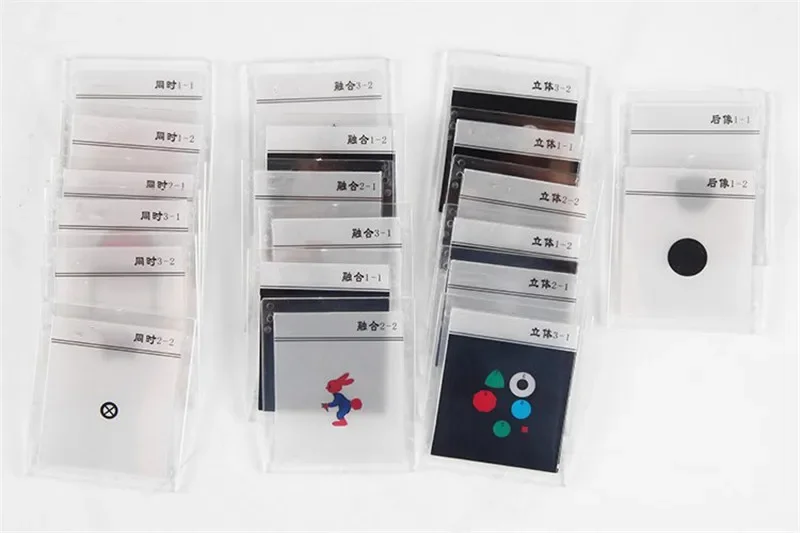 

20Pcs Ophthalmic Synoptophore Trainer Training Cards Vision Stereo Convergence Simultaneous Perceptio Tool Parts Accessories