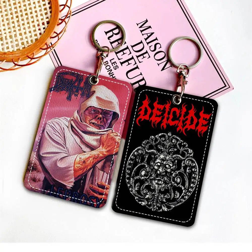 D-Deaths Mental Rock Band Cute Cartoon Inteated Elevator Card Acc Control Card Keychain Protective Cover Gift Keychain