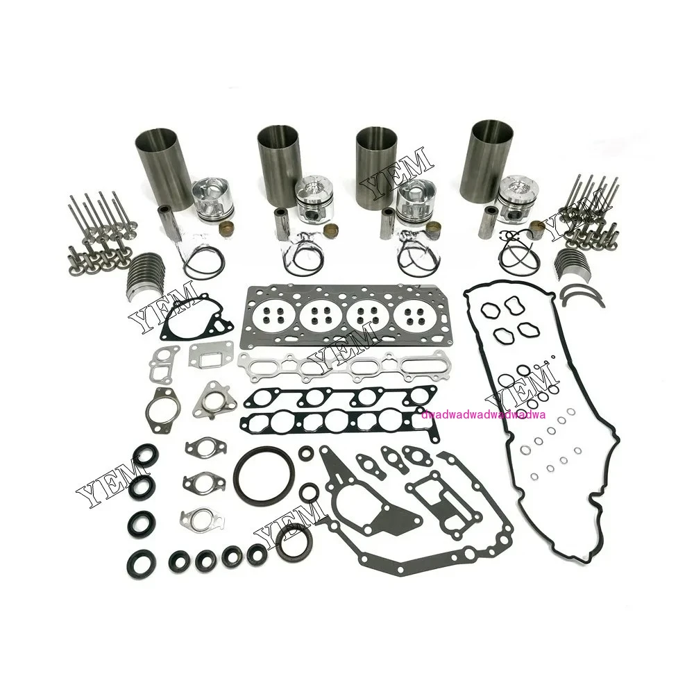 

4D56 Rebuild Kit With Cylinder Gasket Kit Piston Rings Liner Bearings for Overhaul Gasket Kit