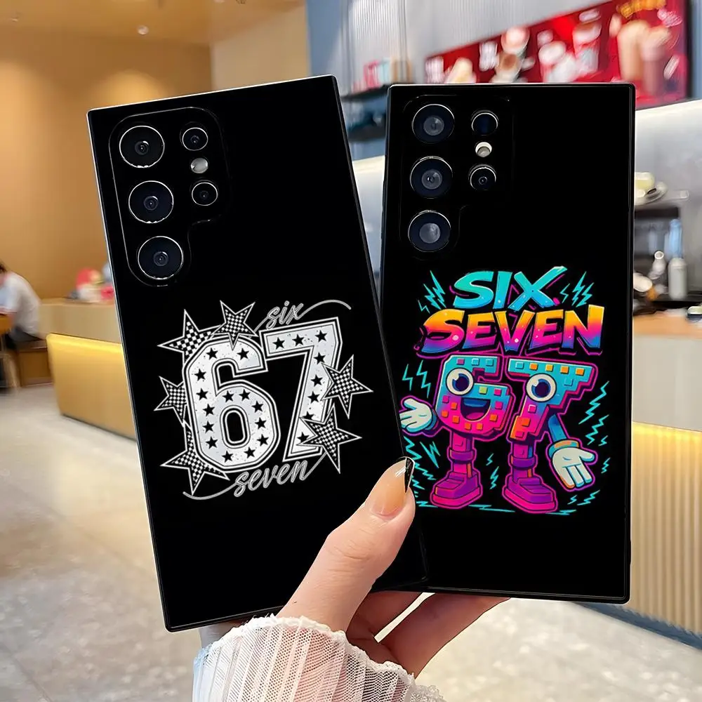 67 Six Seven Phone Case For Samsung S26 S25 Edge S24 S23 S22 S21 Ultra Plus Fe A55 56 15 4G 5G Galaxy Silicon Cover