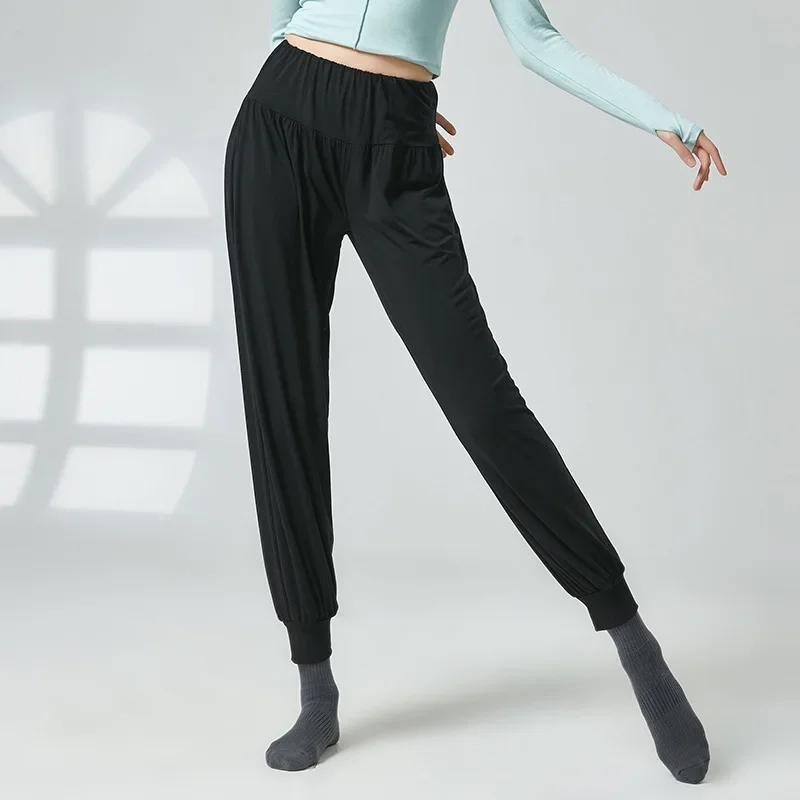 بنطال يوجا بطول كامل للنساء والرجال ، بنطال رقص شرقي ، باليه فضفاض للسيدات ، بنطلون باليه ، جديد ،