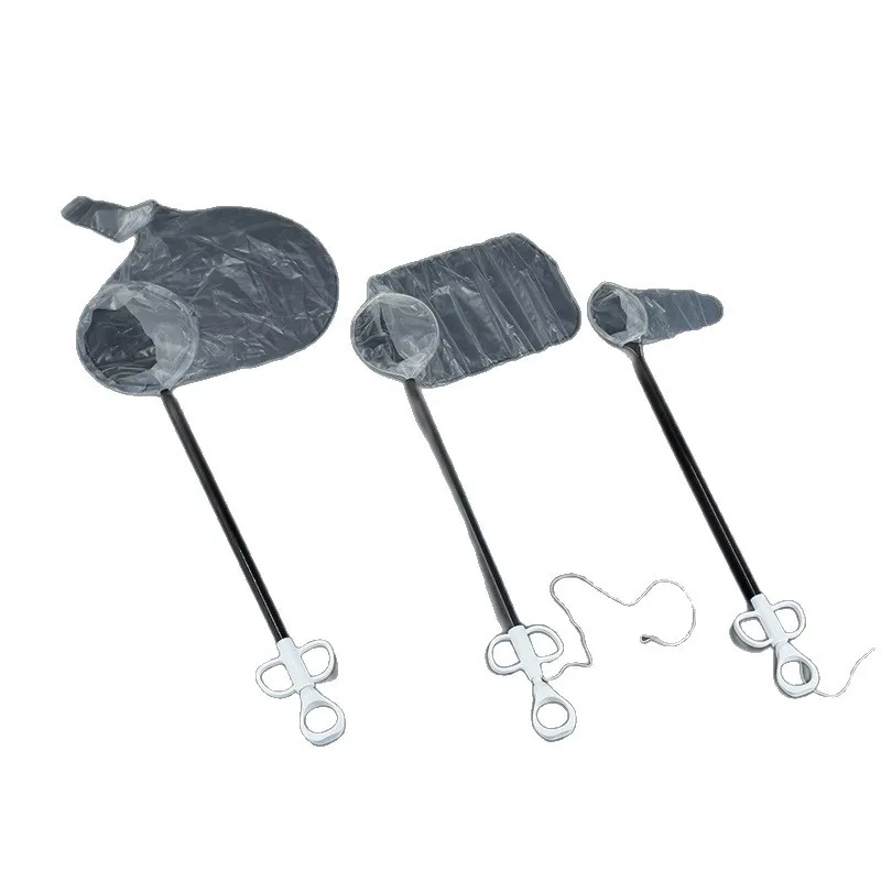 TPU Scope Retrieval Pouch with Rod Disposable Transparent Collection Bag for Industrial Endoscope Pipe Inspection Sample Catch
