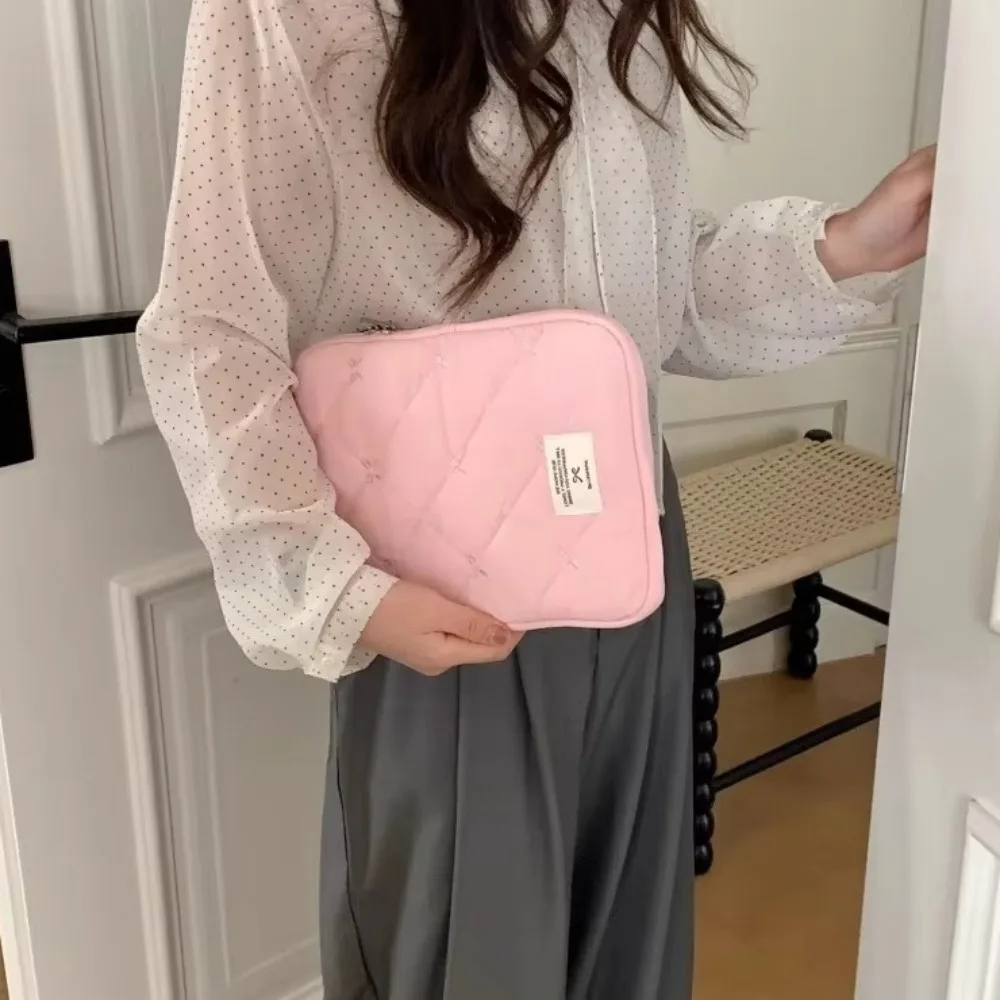 

Легкий чехол для ноутбука с бантом, мягкий материал, милый дизайн, противоударная сумка для компьютера, многоразмерная сумка с бантом и узлом