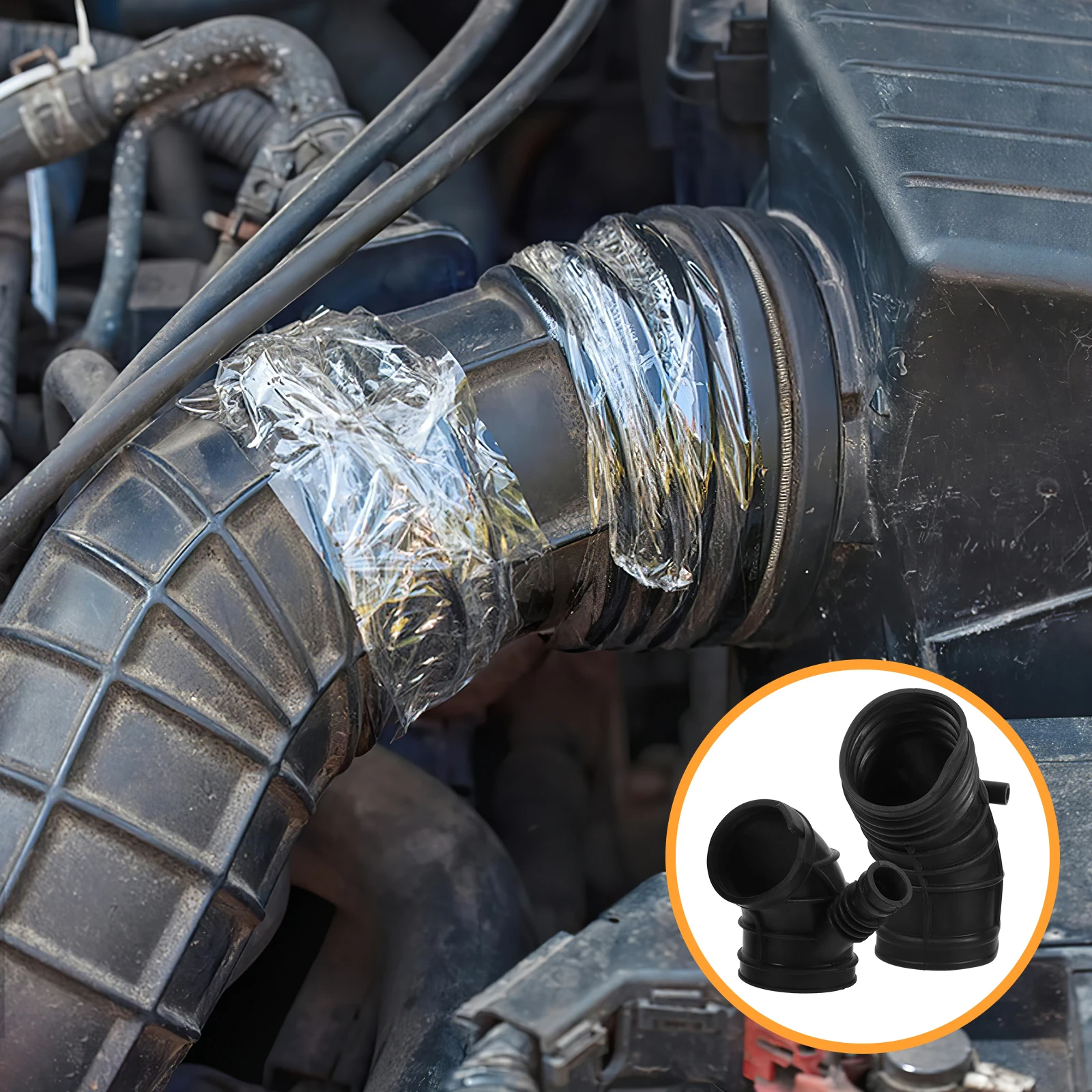 

1 Set Automotive Air Intake Hose Engine Replacement Car Fuel Efficiency Durable Direct Airflow Easy Install Intake Hose Tube
