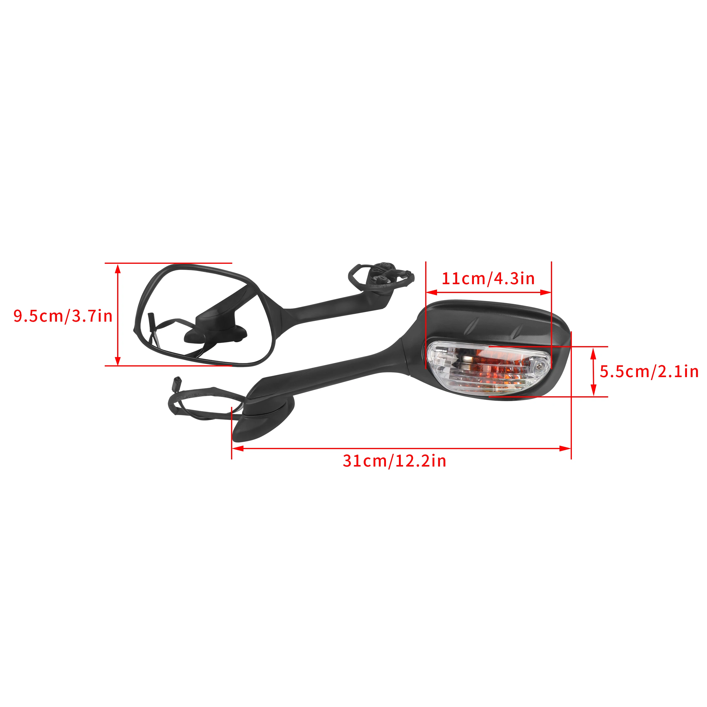 For Suzuki GSXR750 GSXR600 GSX-R600 750 K6 K11 2011-2015 GSXR 1000 K9 2009-2013 Rearview Mirrors Turn Signals LED Light