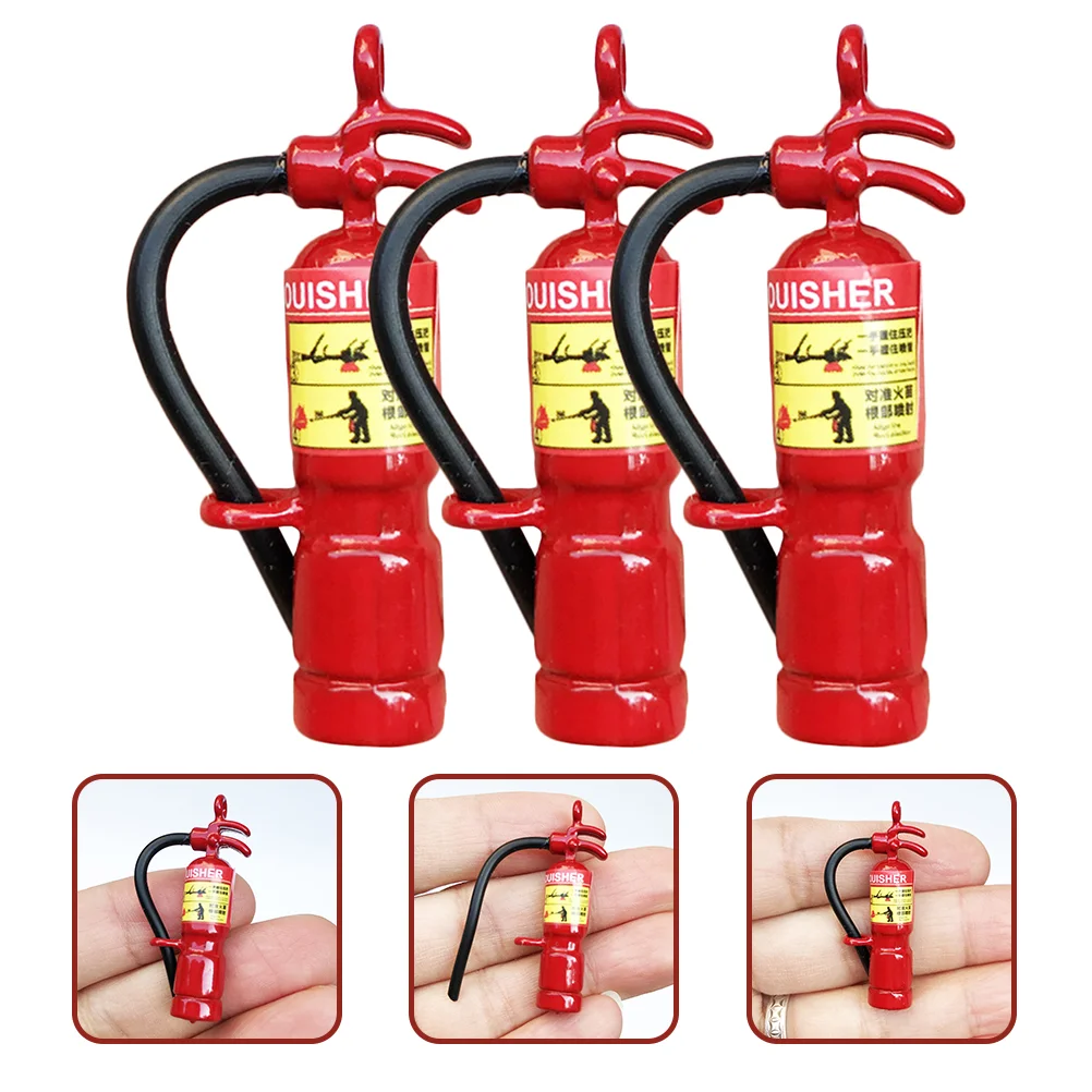 3 Pcs Automatic Mini Fire Extinguisher Tots Toys Water Soaker Iron Miniature Extinguishers