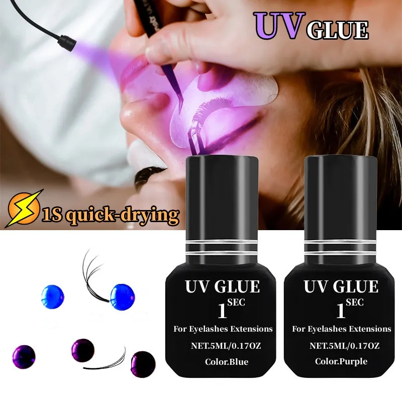 NEW UV Lashes Glue 5ml For Eyelashes Extension Sensitive Waterproof Lasting 1S Quick Dry Adhesive No Irritant Korean Makeup Tool