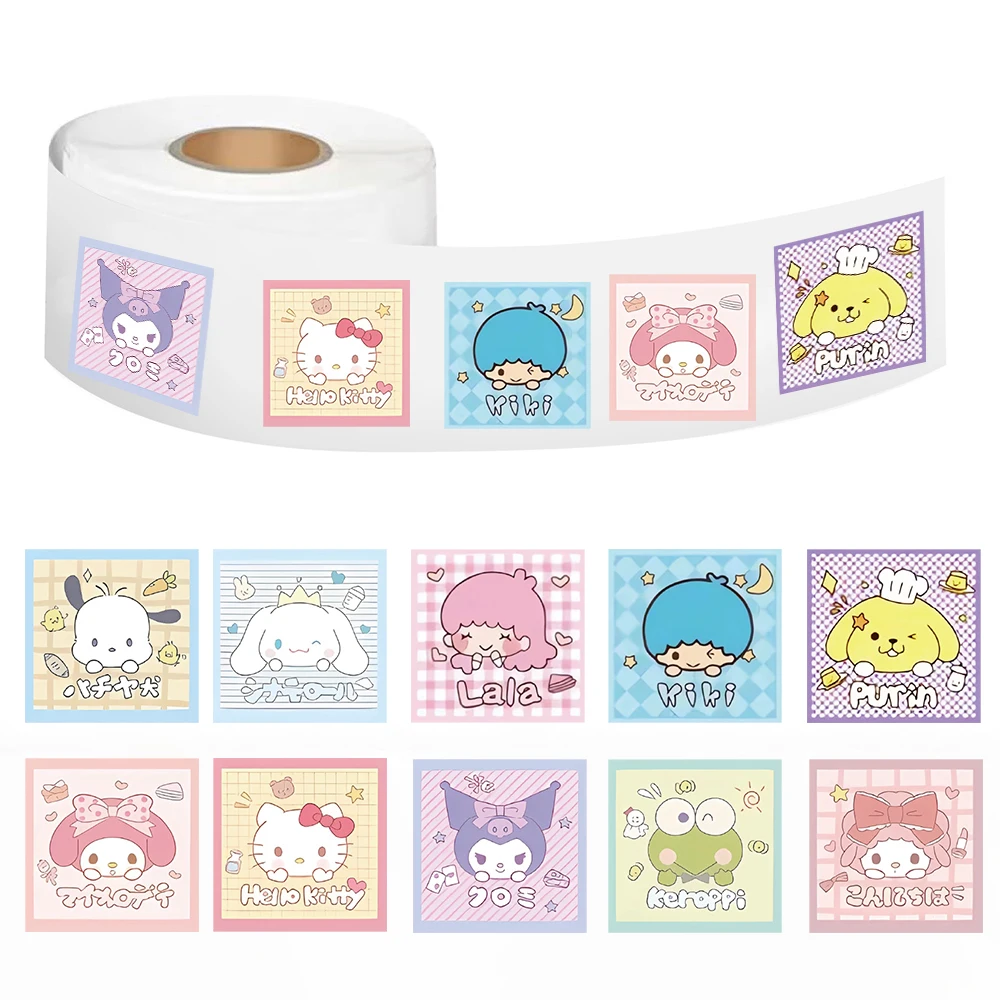 500PCS Cartoon Nette Sanrio Spaß Rolle Aufkleber Laptop Gepäck Skateboard Fahrrad Cafe Rucksack Wasserdicht Kühlschrank Auto Aufkleber