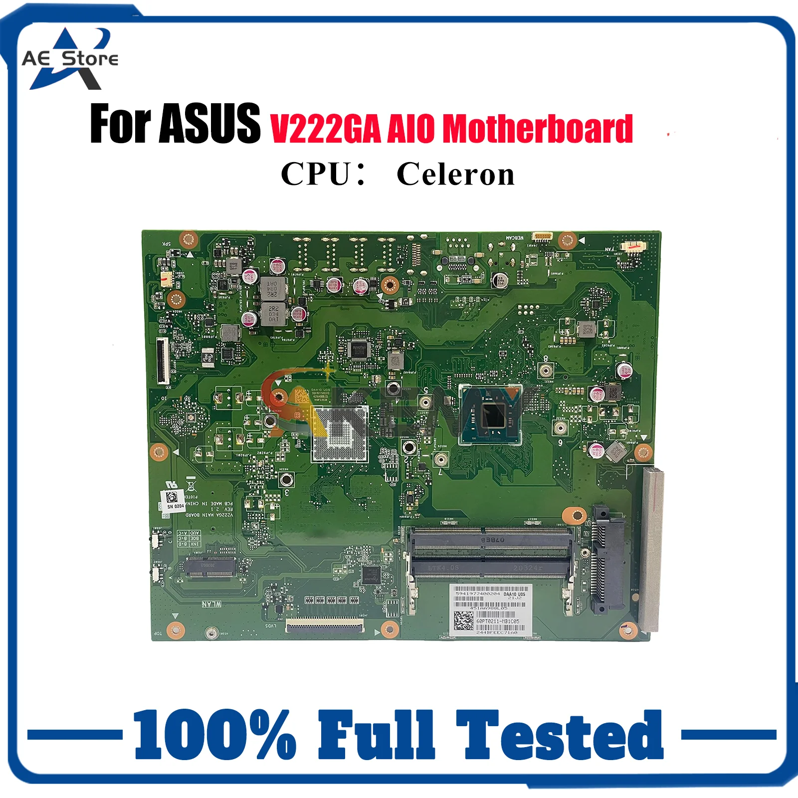 

Материнская плата V222GA для ASUS Vivo AiO V222G V222GA V222GB, материнская плата с процессором Celeron, 100% тестирование, ОК, быстрая доставка, высокое качество