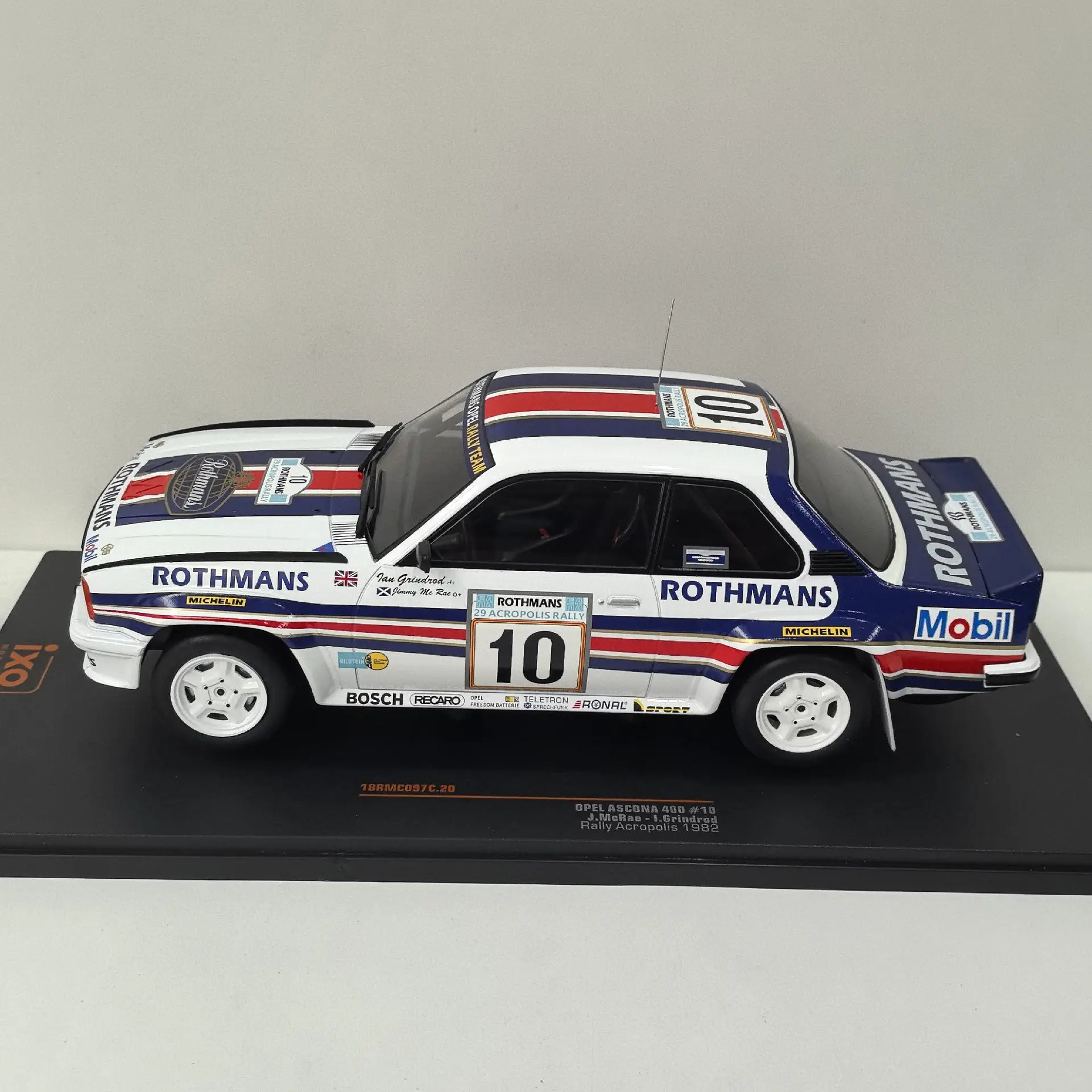 Picture 3: Diecast IXO 1/18 Scale OPEL ASCONA 400 #10 1982 Opel X7 Alloy Car Model