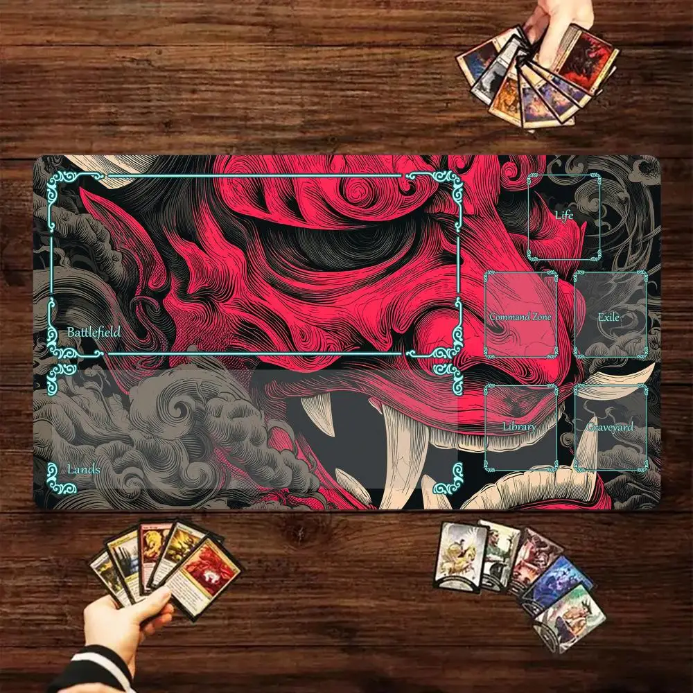 

Игровой коврик Magic Card с зоной, японская тема призрака, игровой коврик MTG, игровые коврики, настольный коврик, командир, боевой игровой коврик, волшебный ковер