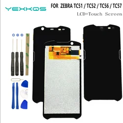 100% Tested For ZEBRA TC52 / TC57 LCD Display TC51 / TC56 Screen Touch Replacement TC510K / TC56CJ / TC56DJ LCD Display