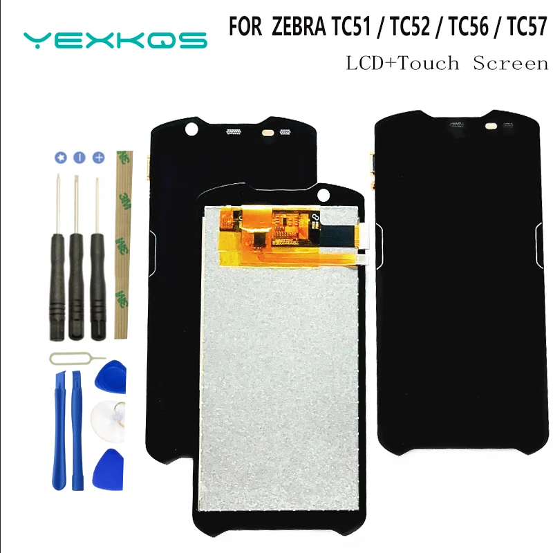 100% Tested For ZEBRA TC52 / TC57 LCD Display TC51 / TC56 Screen Touch Replacement TC510K / TC56CJ / TC56DJ LCD Display
