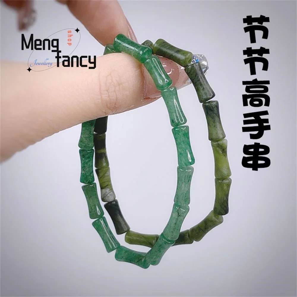 Master string female college entrance examination landing good meaning bracelet southern jade Dongling jade bamboo node element