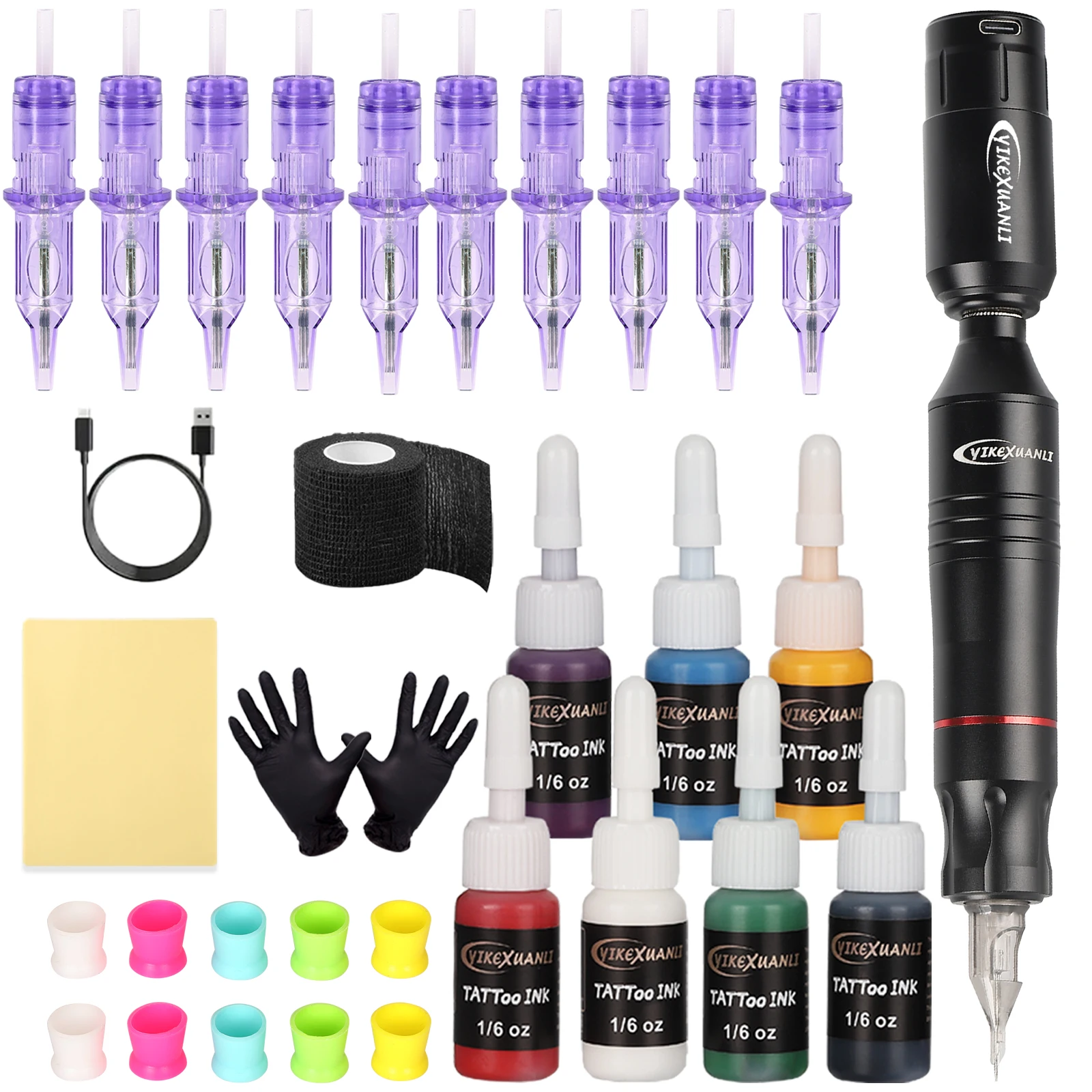 

Набор для татуировки, высококачественный набор ручек для татуировки для перманентного макияжа, тату-машинка, новый крутой источник питания для татуировки, набор тату-пистолетов