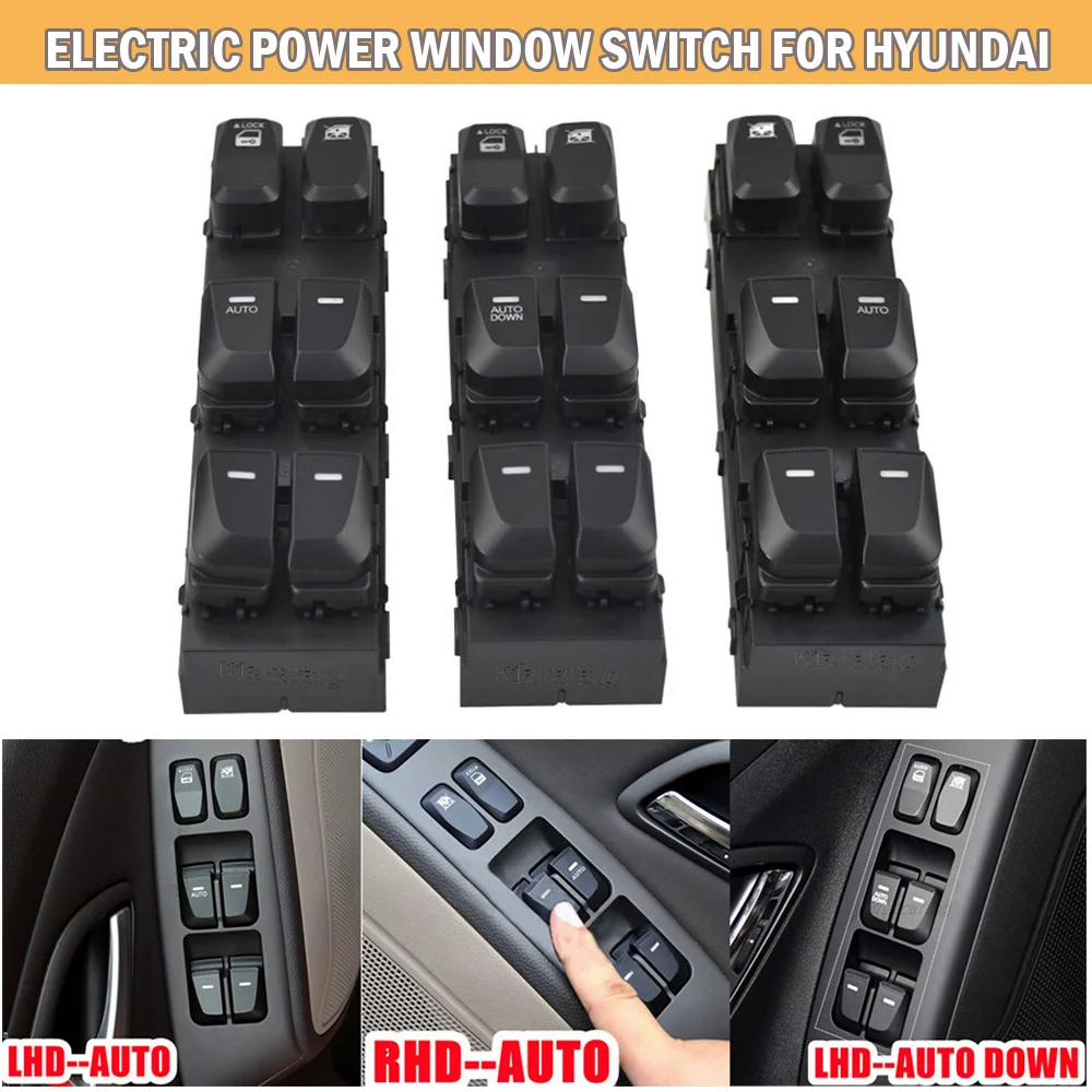 

93570-2S910 Power Window Master Switch RHD Right Hand Driver Controller Button For Hyundai Tucson 2009-2015