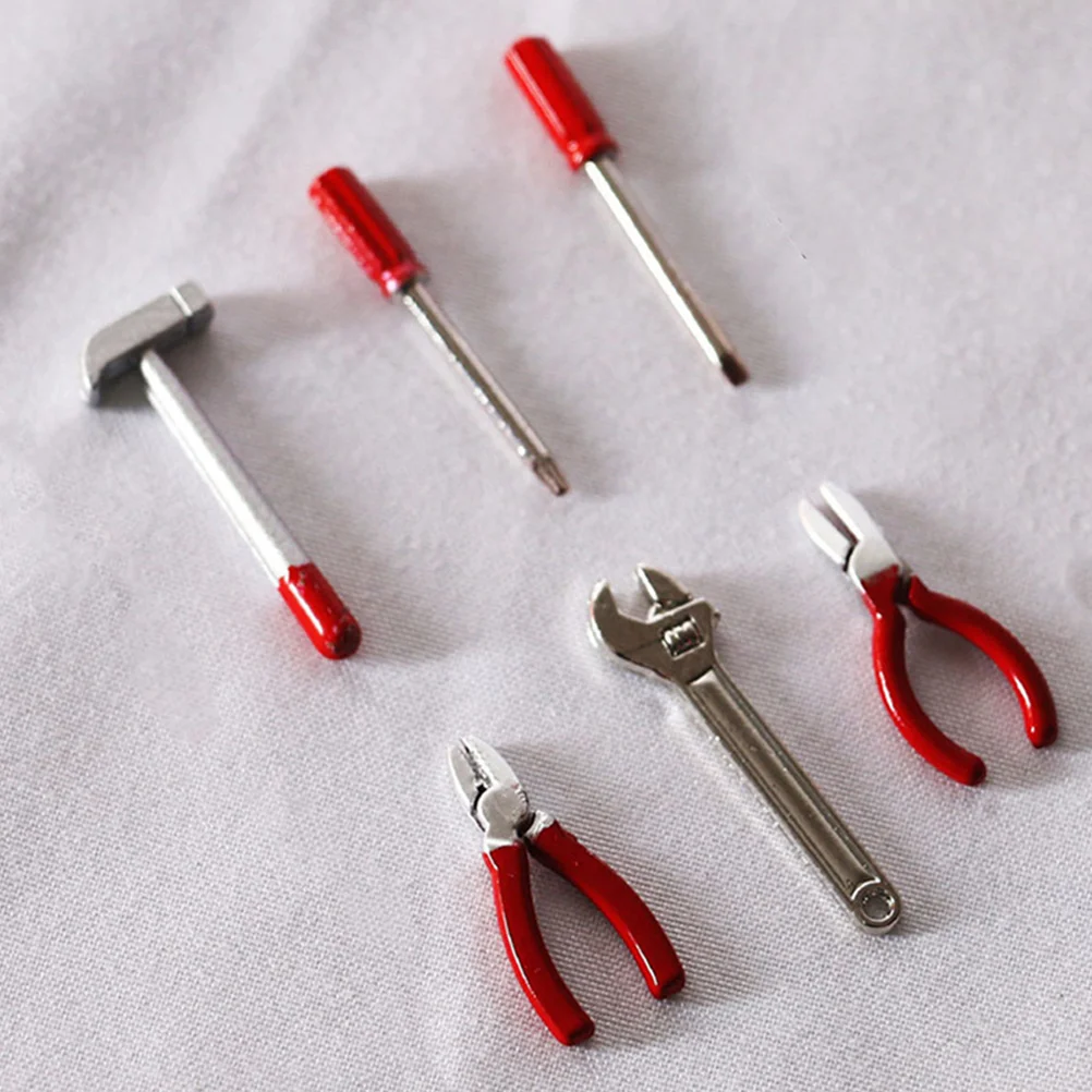 Miniature Tools Simulation Toolbox Toys Wear-resistant Children Accessories Alloy Children’s