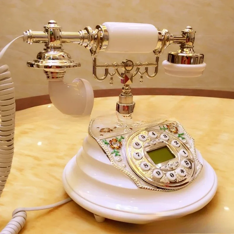 Diamond antique telephone, fashionable and creative high-end retro old-fashioned telephone