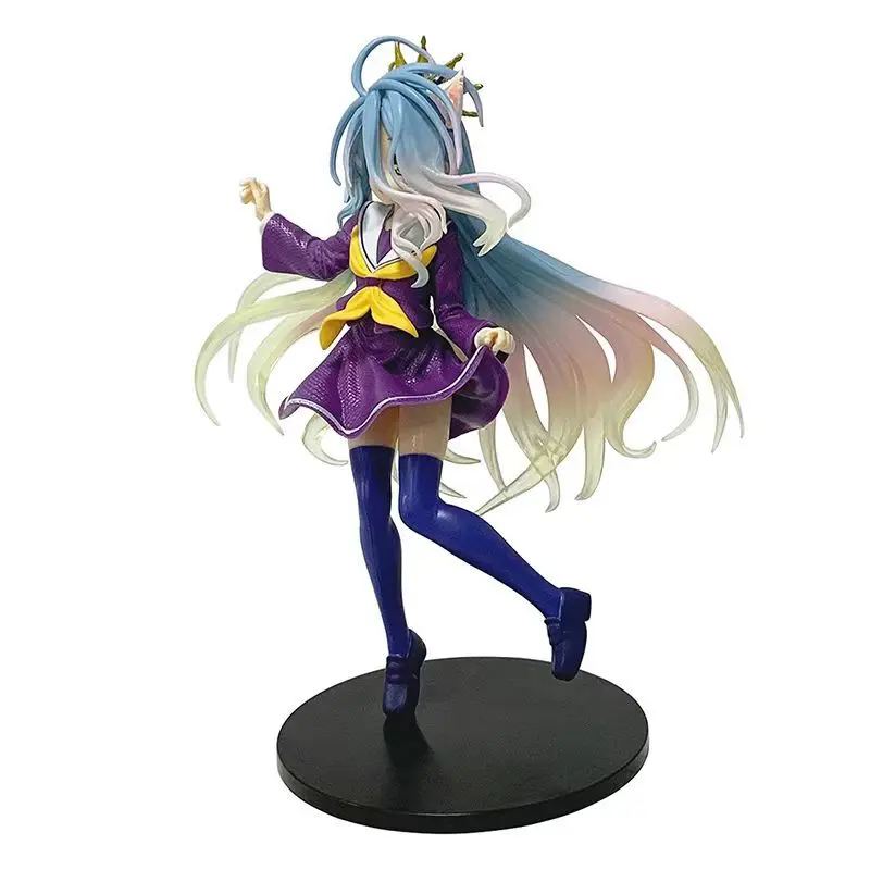 18CM NGNL No Game No Life Anime Bianco "Figura Anime PVC Anime Action Figures Collezione di modelli Ornamento Modello anime Giocattolo regalo