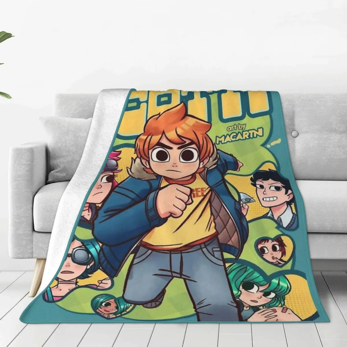 Ramona Flowers Knitted Blankets Fleece Scott Pilgrim vs The World Ultra-Soft Throw Blanket for Airplane Travel Bedroom Quilt