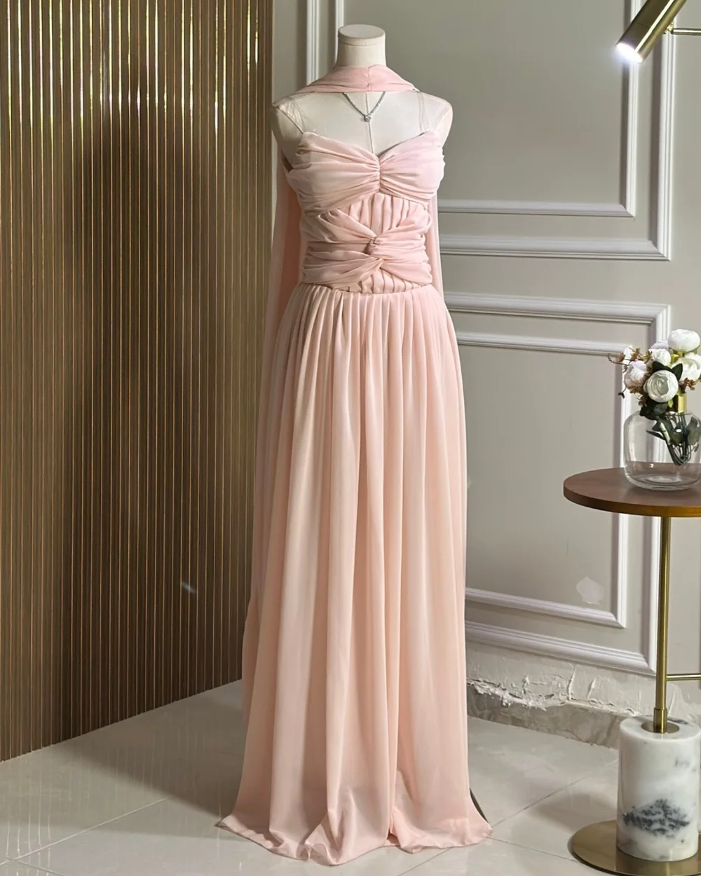 Personalizado requintado chiffon plissado a linha querida vestidos longos sob medida ocasião baile elegante moda