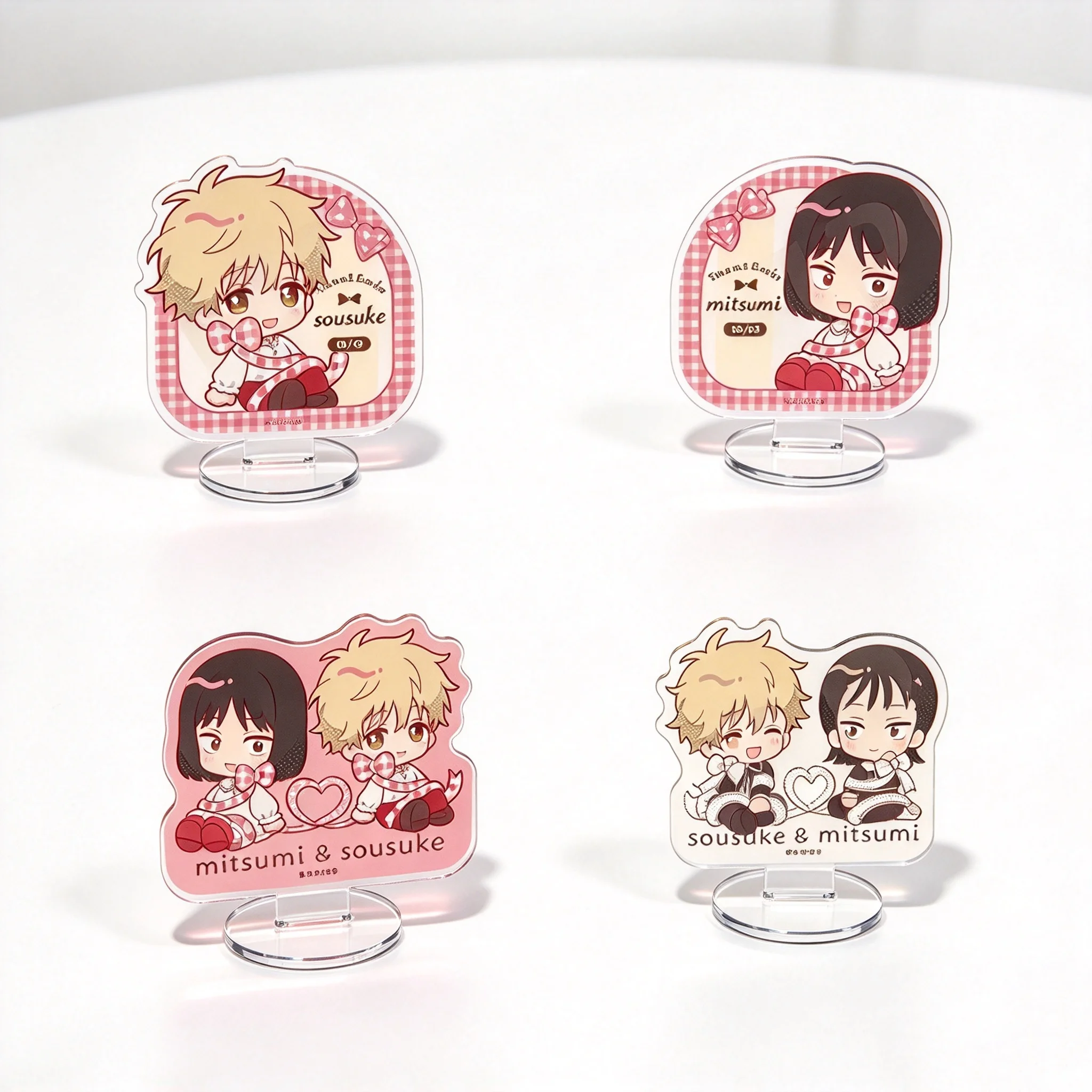 Anime Skip and Loafer Ribbons Collection Sousuke Shima Mitsumi Iwakura Q-Style Acrylic Stand Model Plate Keychains Desk Decor