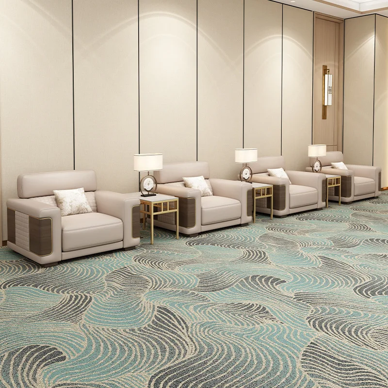 Single Sofa Sitting Area Business Reception Hotel Front Desk Office Meeting Area Negotiation Sofa Coffee Table Combination Leath