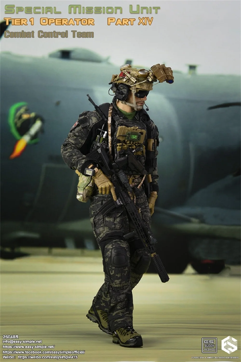 1/6 EASY&SIMPLE ES 26048R US. PJ Soldier Operation Unit Full Set Moveable Action Figure Set For Fans Collectable