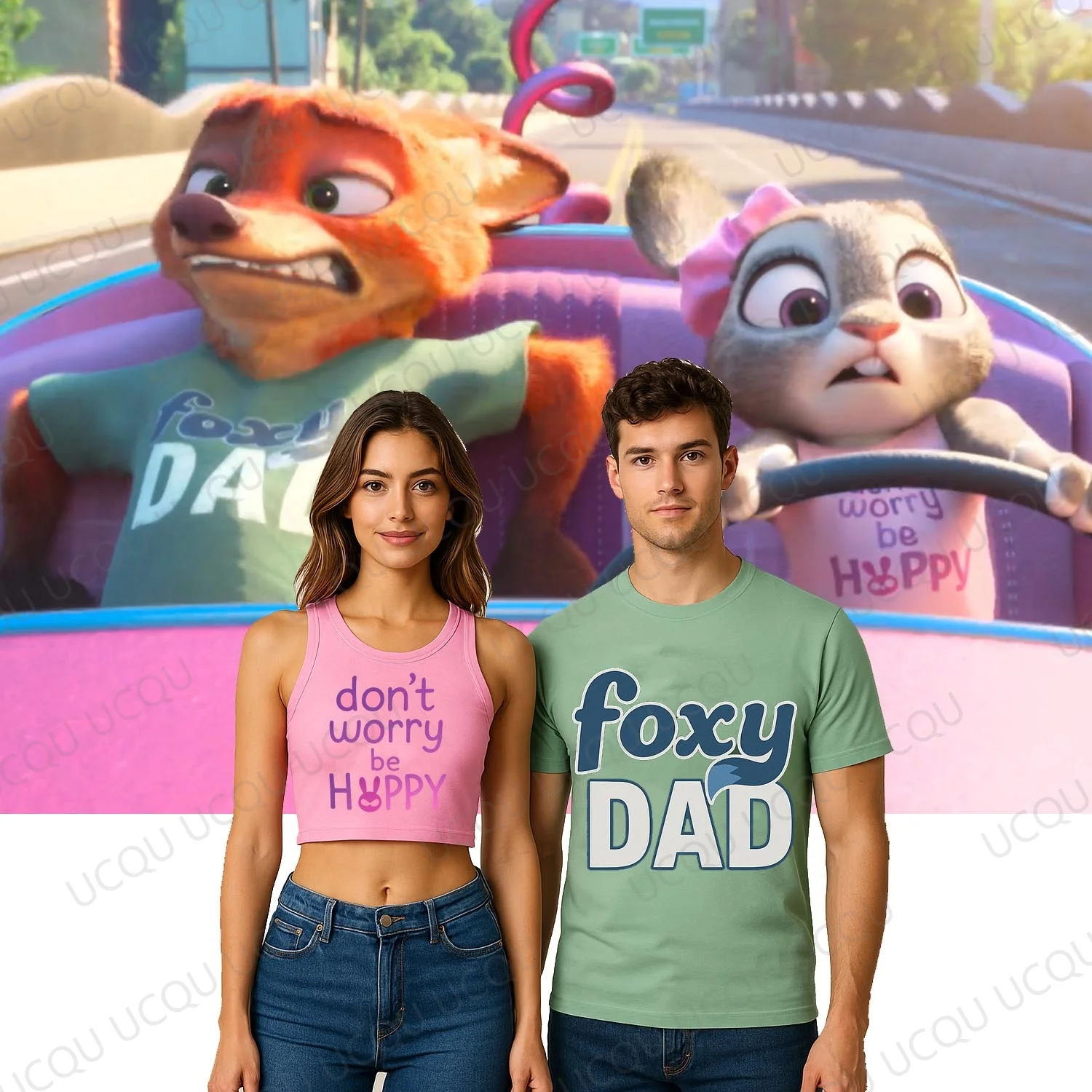 

2026 Nick Wilde Pink Hawaiian Crop Top Couple Costume, Zootopia 2 Inspired Cosplay Matching Outfit with Cartoon Character Style