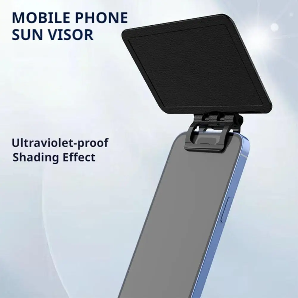 Clip Phone Sun Shade Board Portable Easy Install Multi-Angle Clip-On Sun Visor Anti-Glare Screen Protector For Smartphones