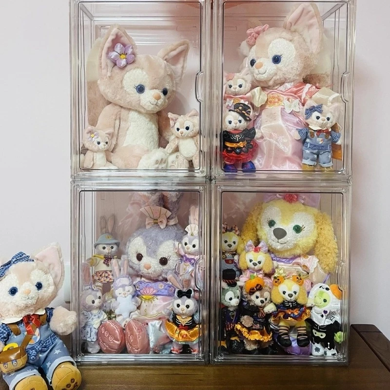 Labubu-expositor de muñecas de algodón, vitrina transparente grande de muñecos de peluche, caja ciega a prueba de polvo, organizador acrílico para LABUBU