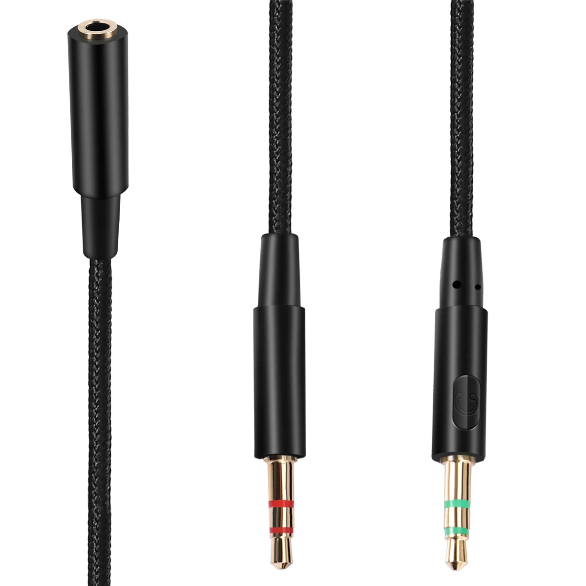 M16K3.5mm Universal 2 en 1 Auriculares para juegos Cable de extensión de audio para auriculares HyperX Cloud II/Alpha-/Cloud Flight/Core