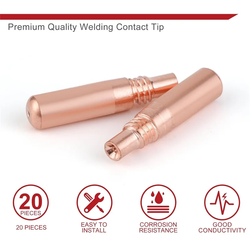 

BHTS-50Pcs MIG Welding Contact Tips 0.9Mm For Miller MDX Series MIG Torch Use With Miller MDX Diffuser D-M100 D-M250 T-M035