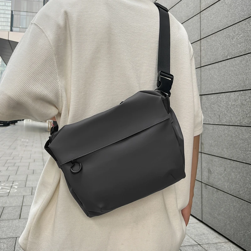 حقيبة كتف رجالية، حزام كتف قابل للتعديل، سحاب إغلاق، حقيبة كروس عتيقة، حقيبة بريد #3