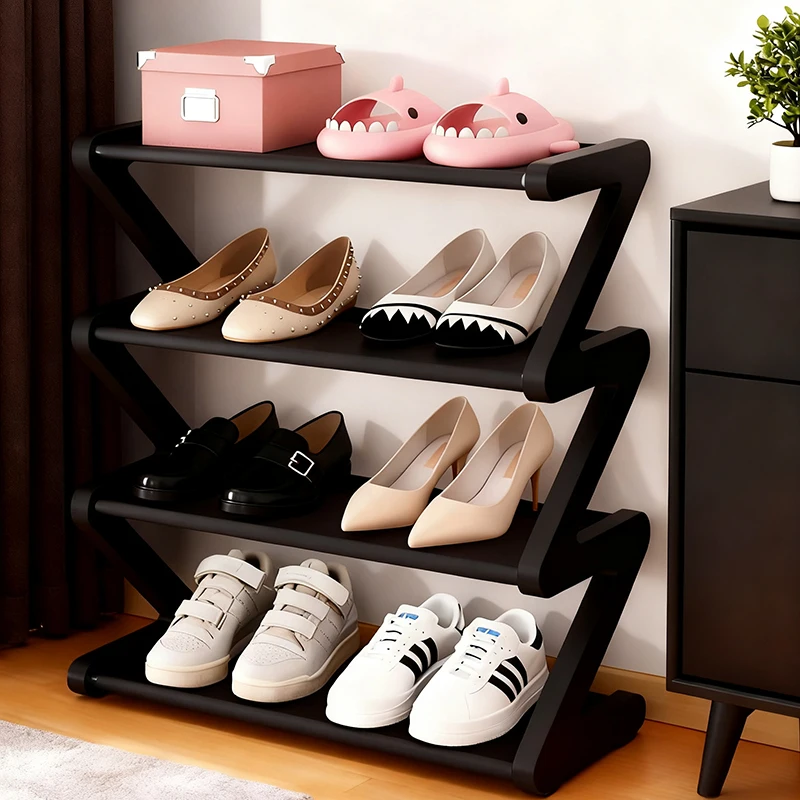 Organizador de Zapatos, Ahorra Espacio, Estante en Forma de Z, Multi-nivel, Ensamblable, para Hogar y Dormitorio