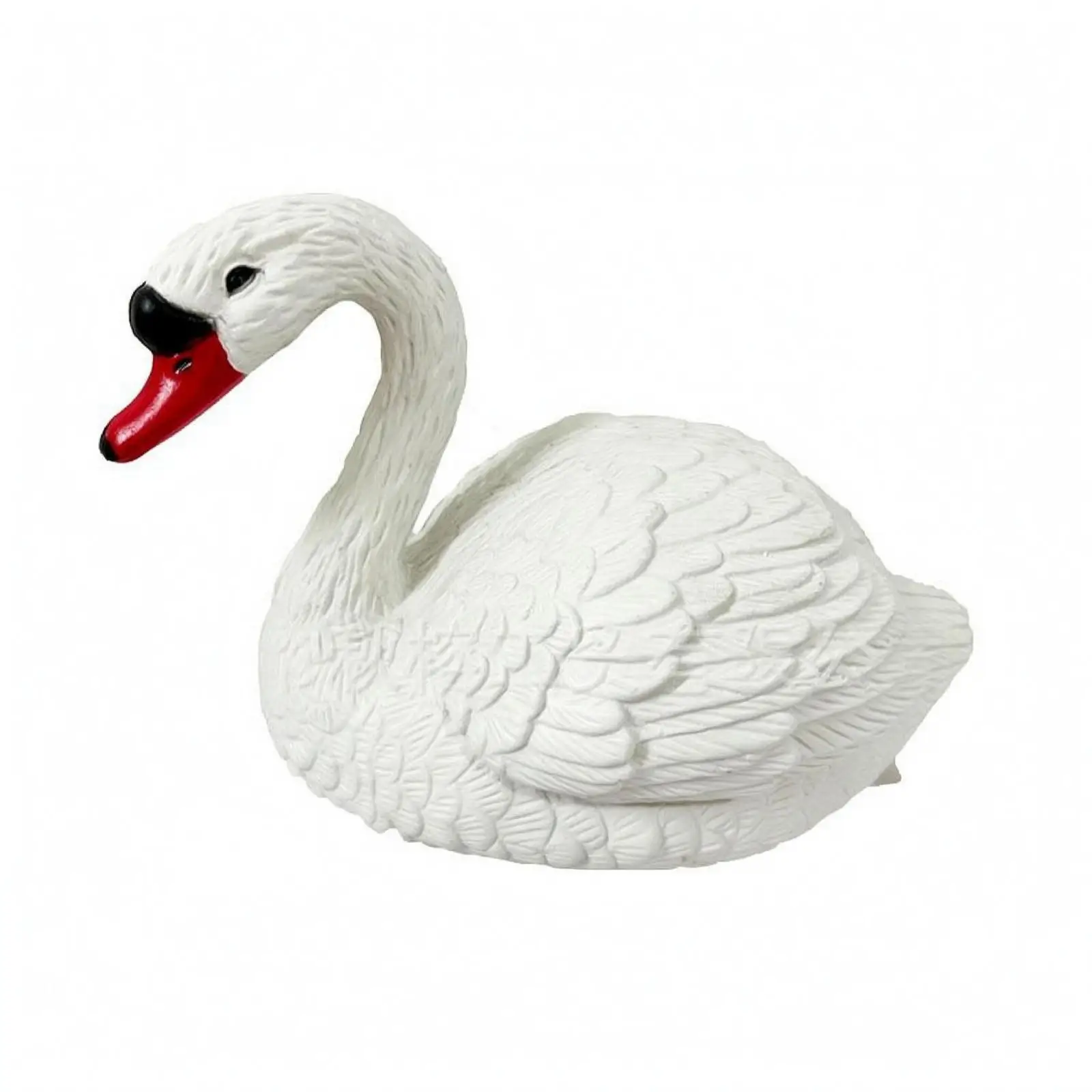 Buoyant Swan Decoration Sand-Weighted Weighted Swan Molded Feather Texture for Garden, Courtyard, Water Feature