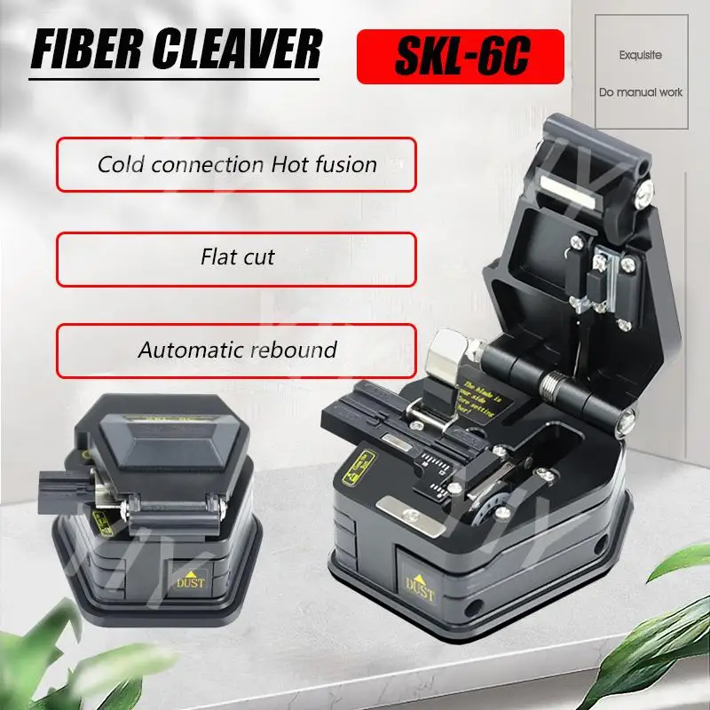 

Fiber Cleaver SKL-6C FTTH Fiber Optic Clipper Tools Cable Cutting Knife Cutter High Precision Fiber Cleavers 16 Surfacece Cutel