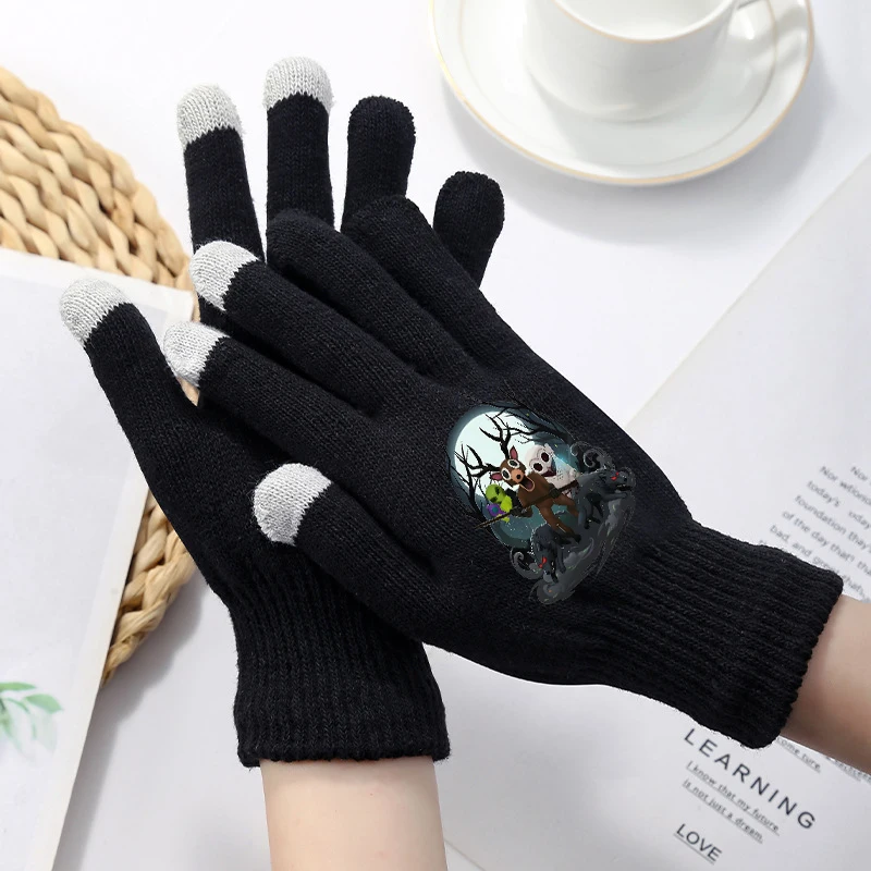 

99 Nights in The Forest Gloves Winter Windproof Cold Proof Warm Gloves Breathable Non Slip Finger Gloves Children Birthday Gifts