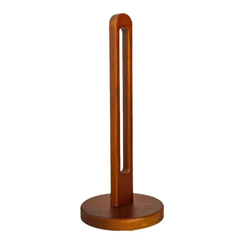 

-Деревянный держатель для бумажных полотенец November, стеллаж для хранения кухонной рулонной бумаги, стеллаж для хранения тряпичной пластиковой пленки